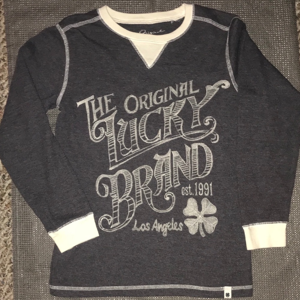 Lucky brand long sleeve flannel like material